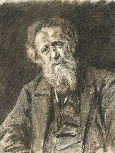 Portrait of Constantin Meunier by Max Liebermann